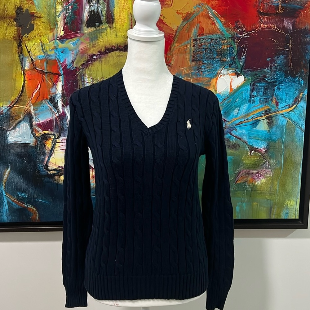 Navy V-neck XS Ralph Lauren sweater